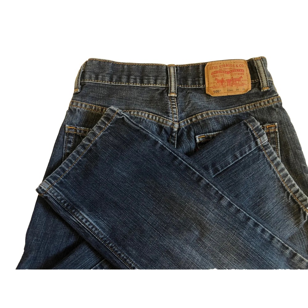 Levi 505 Jeans Regular Black Jeans  Size 12 Regular  26X26 Straight Leg